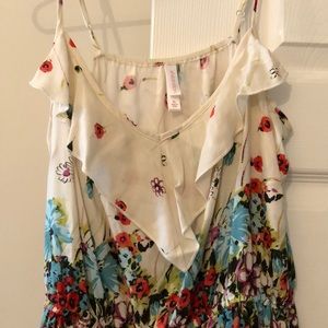 White and floral summer dress